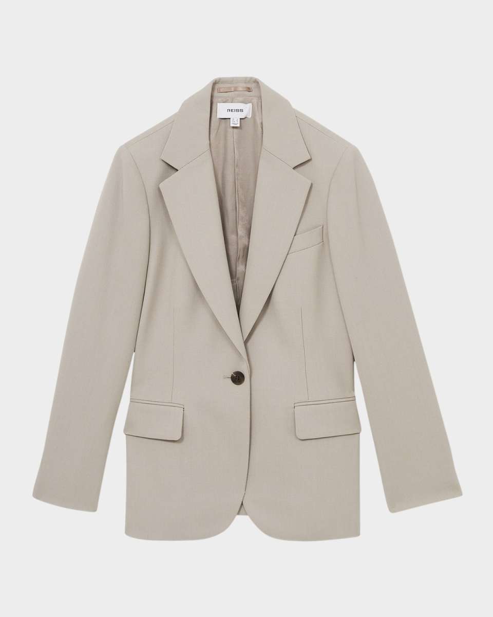 Brittany Textured Single-Button Blazer